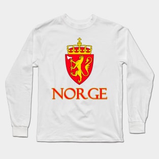 Norge (Norway) - Norwegian Coat of Arms Design Long Sleeve T-Shirt